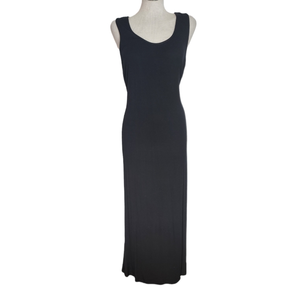 Cotton Candy Black Stenchy Sleeveless Scoop Neck Women's Maxi Dress Size L NWT